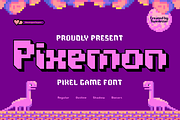 Pixemon - Pixel Game Font, a Sans Serif Font by twinstd (Thumbnail 1 of 9)