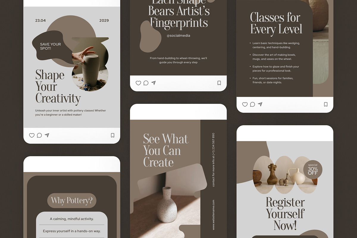 Pottery Class - Instagram Post, a Resume Template by Izdihaar_Studio (Photo 2 of 3)