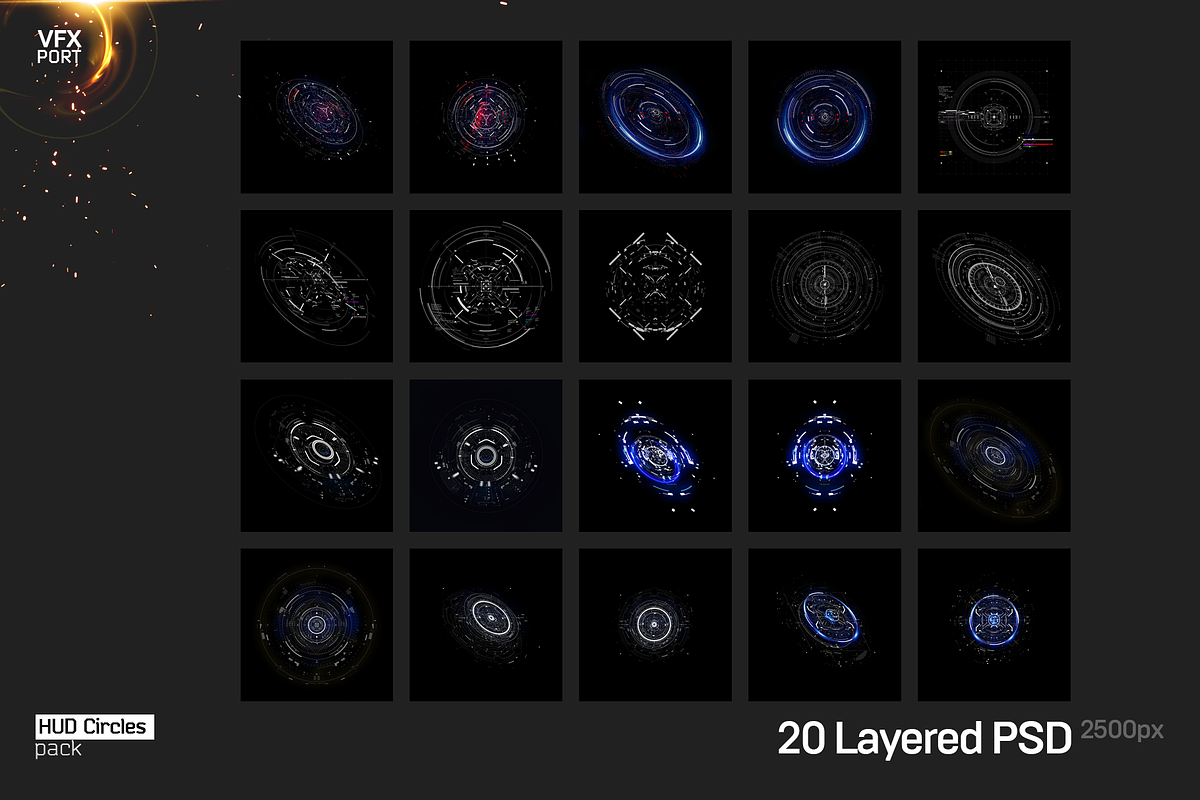 20 HUD Circle Pack, an Object Graphic by GothLab (Photo 13 of 14)