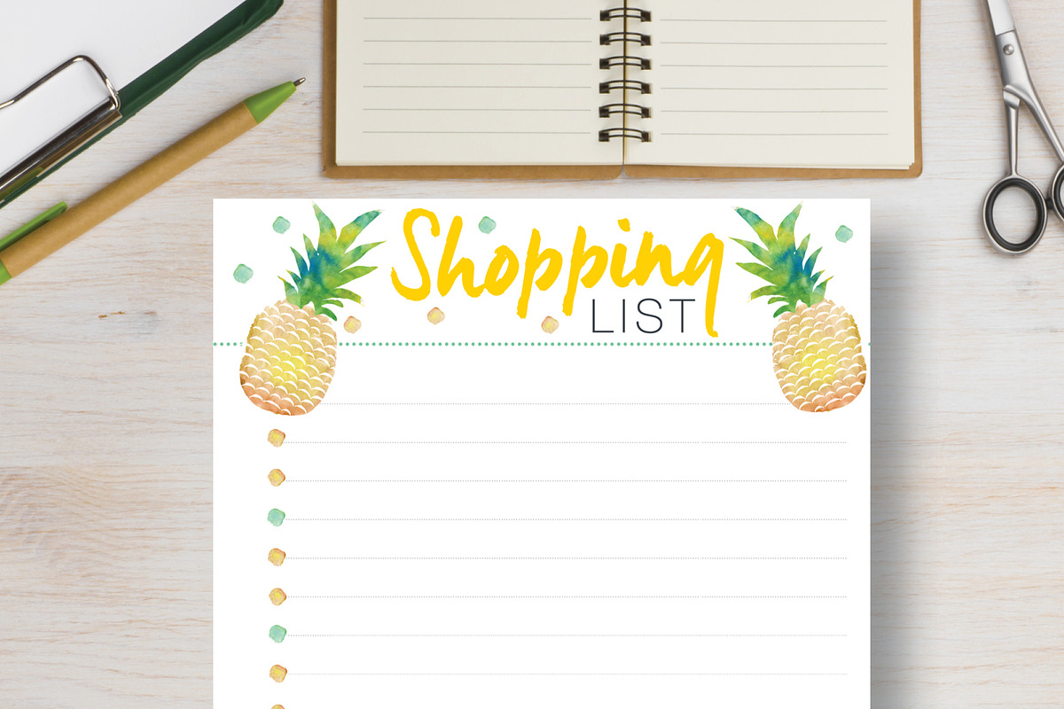 Pineapple Planner - Letter & Half, a Stationery Template by Stick with Sam