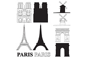Vector set with landmarks of Paris, a Graphic by lycka (Thumbnail 4 of 5)