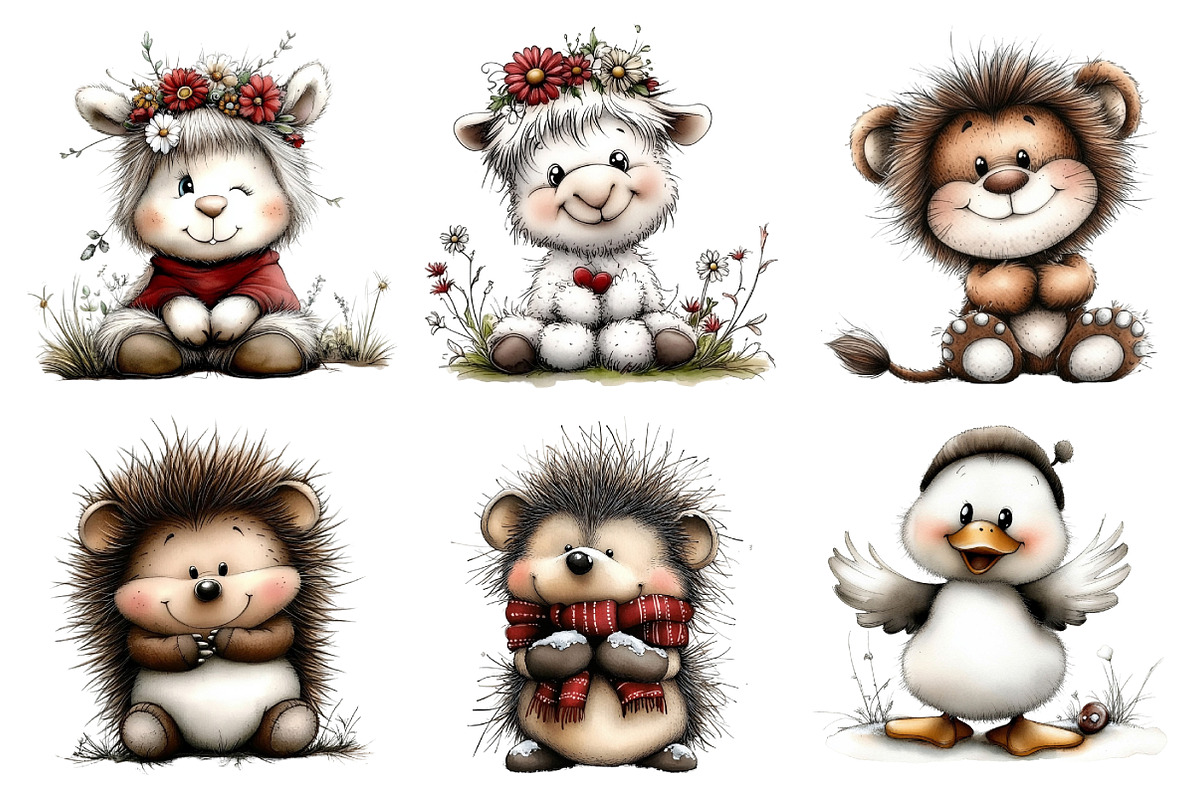 Baby Animal Clipart Bundle, an Illustration by Daily.Designs (Photo 4 of 5)