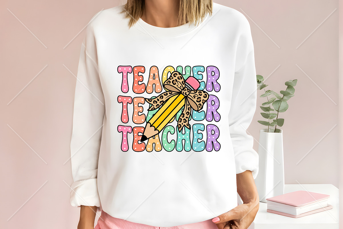 Teacher Coquette Pencil PNG, a Seasonal Illustration by Canvas Craft (Photo 3 of 5)