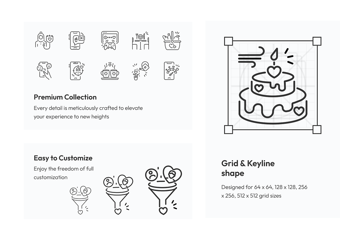 Animated Dating App Icons, an Outline Icon by Prosymbols (Photo 3 of 6)