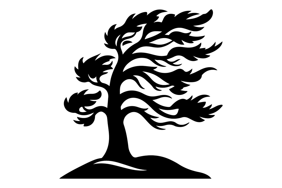 Windblown Tree Silhouette, an Object Graphic by Gfx_Store (Photo 8 of 16)