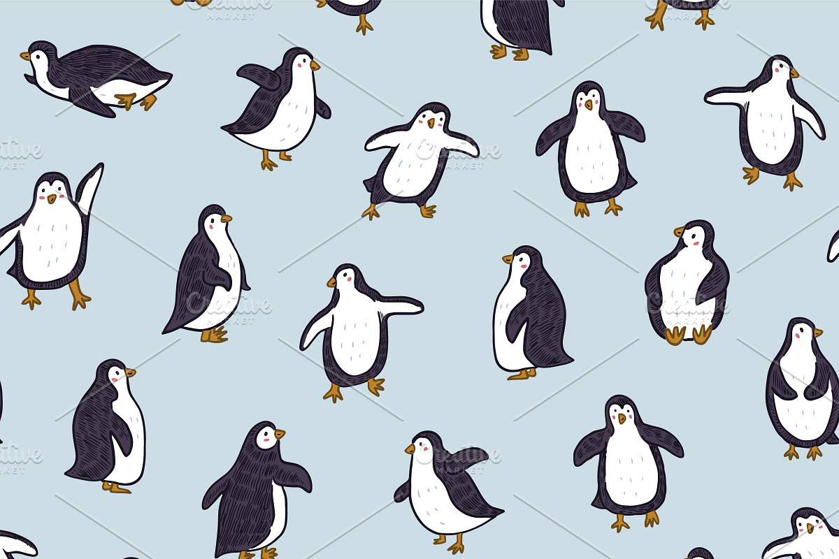 Winter Penguins, a Pattern Graphic by GooseFrol (Photo 8 of 8)