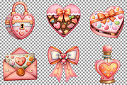 Watercolor Valentines Day Clipart, an Illustration by Sublimation Artist (Thumbnail 4 of 6)