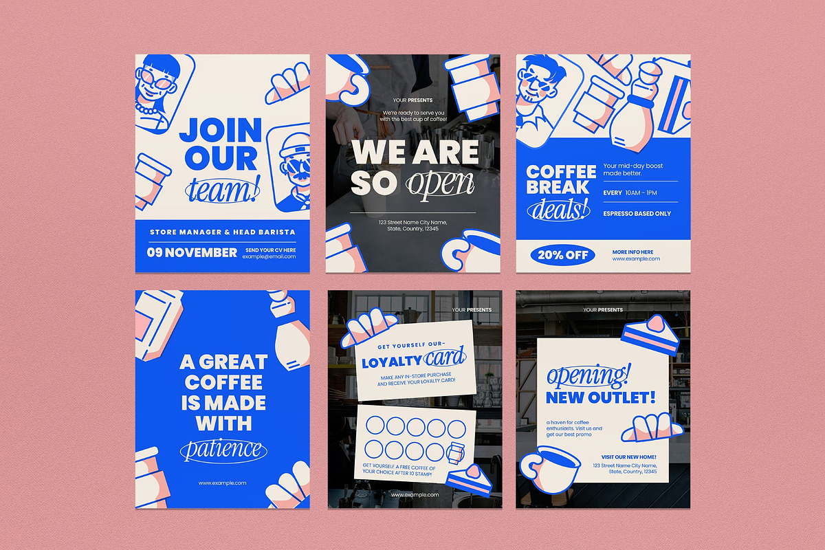 Coffee Shop Instagram Post - Figma, a Social Media Template by graphicook (Photo 2 of 3)