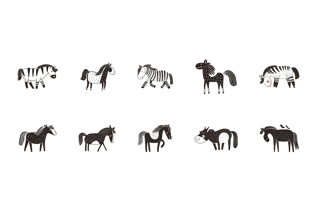 Funny horses, an Animal Illustration by Naurider (Photo 2 of 4)