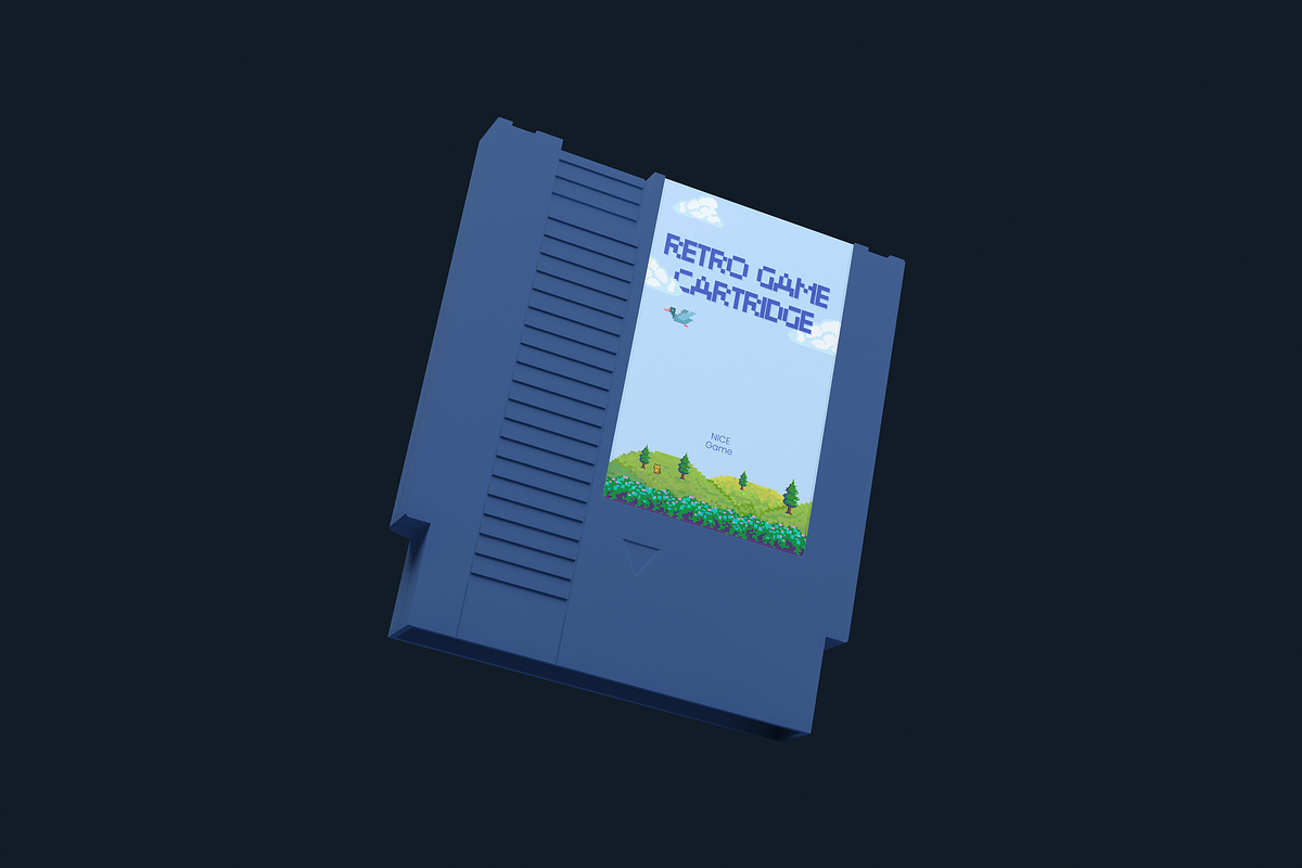 Retro Game Cartridge Mockup, an Advertising Mockup by DSNA Mockup (Photo 2 of 5)