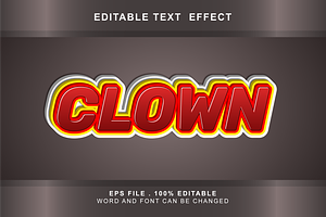 Clown Text Effect Editable