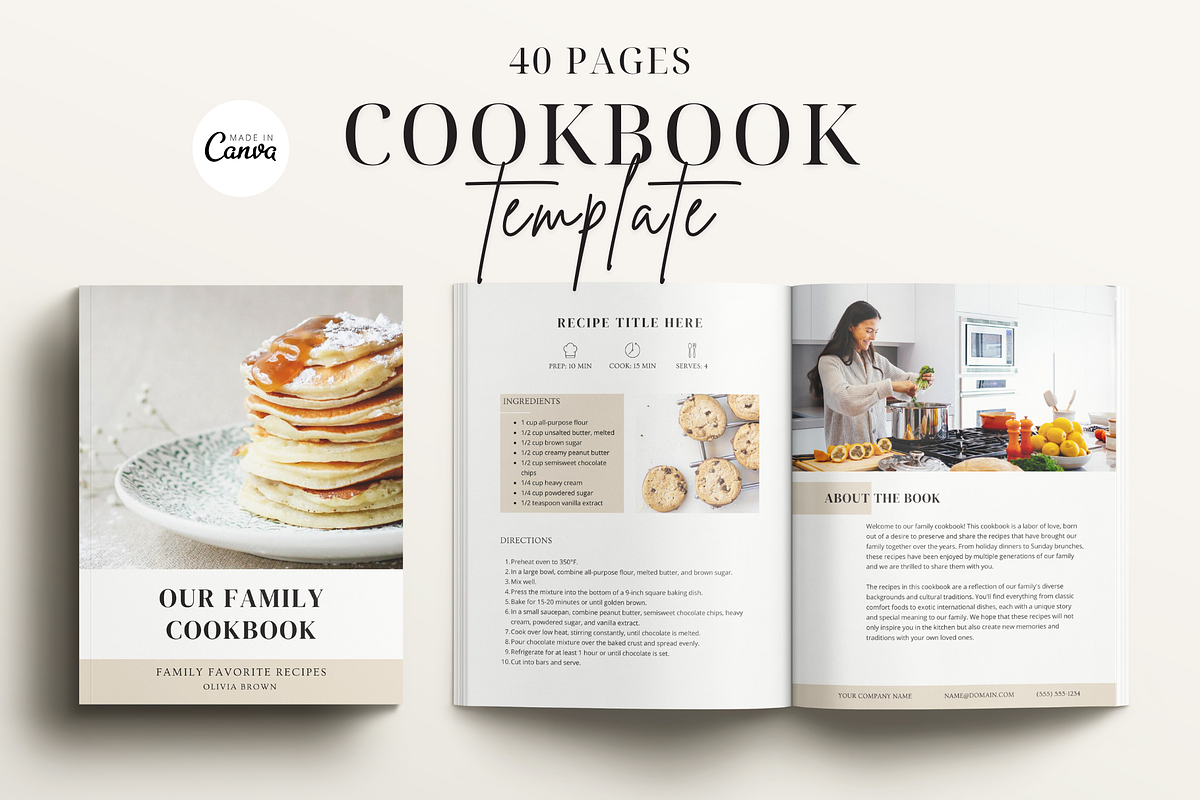 Recipe Book Template CANVA, a Templates & Theme by OrganizationOasisRo (Photo 1 of 10)