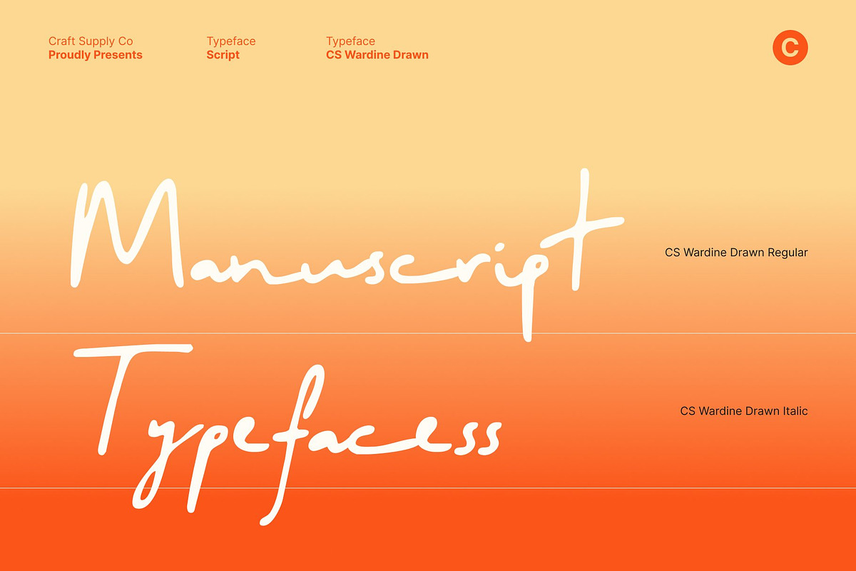 CS Wardine Drawn, a Script Font by Craft Supply Co. (Photo 3 of 8)