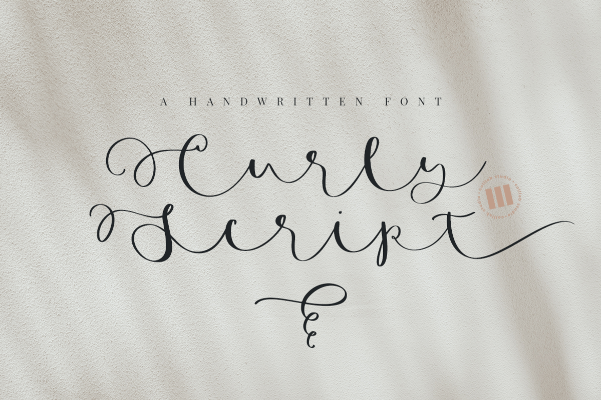 Curly Script | A Handwritten Font, a Script Font by Colllab Studio (Photo 1 of 19)