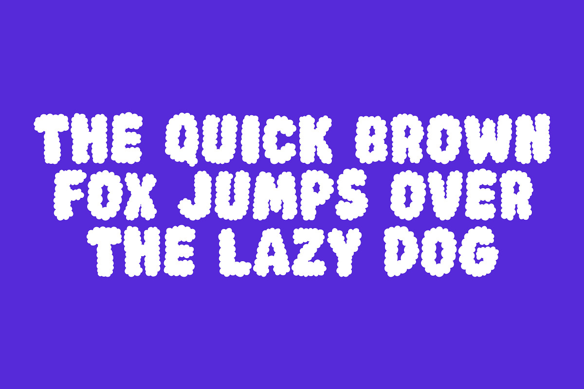 Cloudy - Fluffy Bubble Font, a Sans Serif Font by Happy Type Club (Photo 2 of 4)