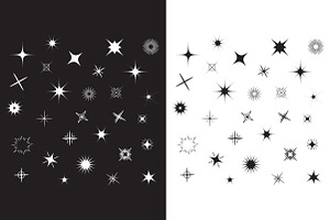 Stars Sparkles Symbol Set