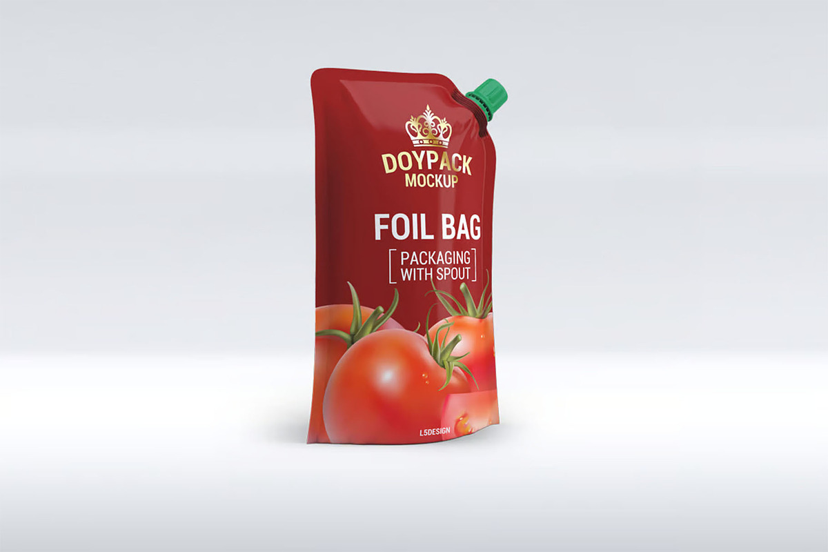 Doypack Foil Bag Mock-Up, a Packaging Mockup by DesignRushMarket (Photo 8 of 8)