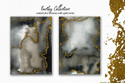 Earthy Watercolor with Gold Veins, a Texture Graphic by Marmoris.Arts (Thumbnail 7 of 13)