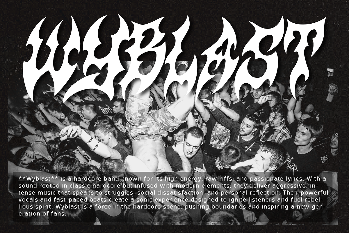 Wyshper Bold Crossover Hardcore Font, a Font by Ronny Studio (Photo 2 of 9)