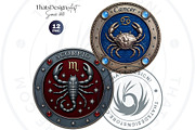 Renaissance Zodiac signs horoscope, a Decorative Illustration by ThatsDesignArt (Thumbnail 10 of 10)