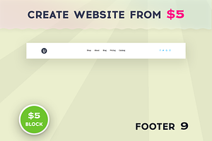 Uny Builder Blocks - Footer 9