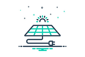 Panel solar pane mix icon, a Duotone Icon by Creative priyanka
