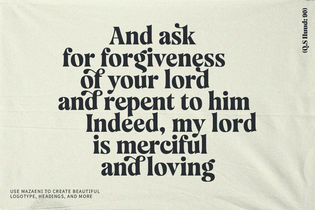 Mazaeni - Bold Serif 5 Font Family, a Serif Font by Kereatype (Photo 5 of 16)