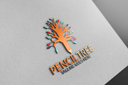 Pencil Tree Logo, a Branding & Logo Template by Josuf Media (Thumbnail 1 of 4)