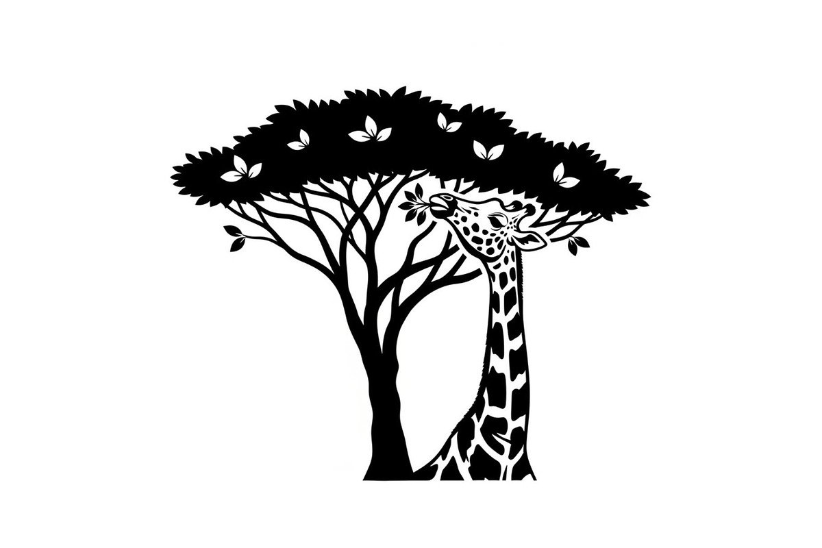 Giraffe Safari Silhouette Vector Bun, an Illustration by Designer_Momina (Photo 36 of 51)