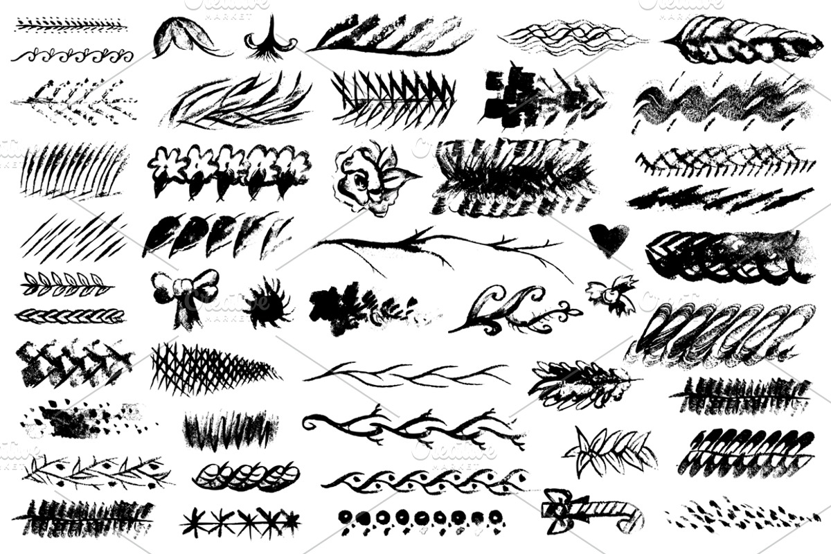 Winter collection vector brushes., a Brush Add-On by MariShop (Photo 6 of 6)