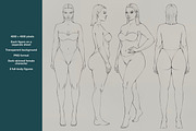Plus Size Female Fashion Figure, a Person Illustration by designs.svkl (Thumbnail 3 of 8)