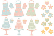 Soft Pastel Baking Clipart, an Illustration by Amanda Ilkov (Thumbnail 2 of 4)