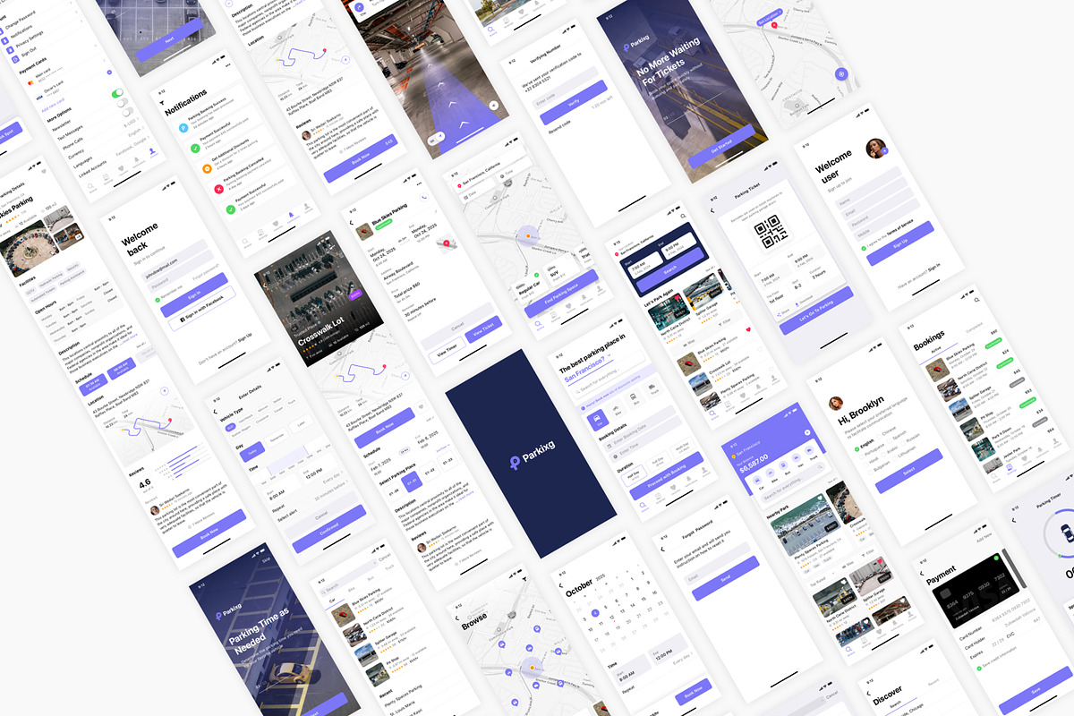 Parking Finder App, an UI Kit Template by flr.24 (Photo 2 of 2)