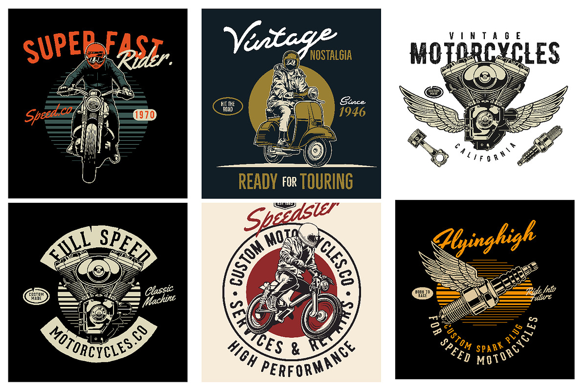 ULTIMATE MOTORCYCLE BUNDLE, a Transportation Illustration by The BolzStudio (Photo 9 of 32)
