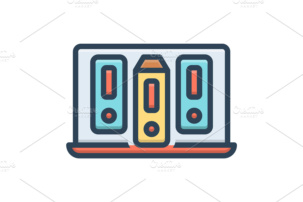Database data color icon, a Duotone Icon by Creative priyanka
