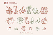 Whimsy Autumn Vector Doodle Clipart, a Seasonal Illustration by Ksenia Shmakova (Thumbnail 3 of 18)