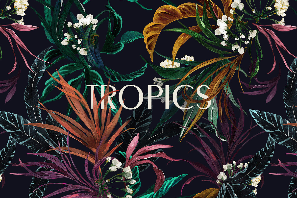 Tropics - seamless tropical pattern, a Pattern Graphic by Lisima (Photo 1 of 10)
