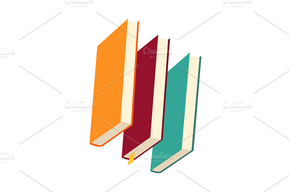 Vector books icon. Learning or, an Education Illustration by the8monkey