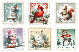 Winter Postage Stamps