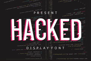Hacked, a Slab Serif Font by Fourteen Letter