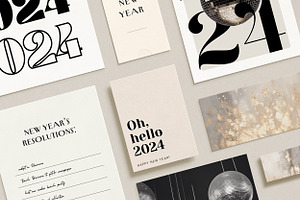 New Year Vintage Prints Bold Font