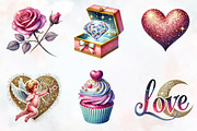 Glittery valentine clipart sublimati, an Illustration by RobertsArt (Thumbnail 5 of 7)