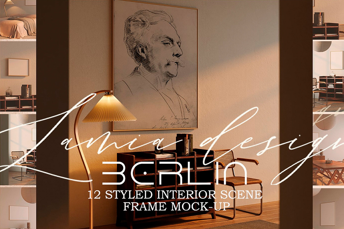 Japandi Frame Mockup 4 in 1 Bundle, a Household Mockup by LAMIA DESIGN (Photo 2 of 19)