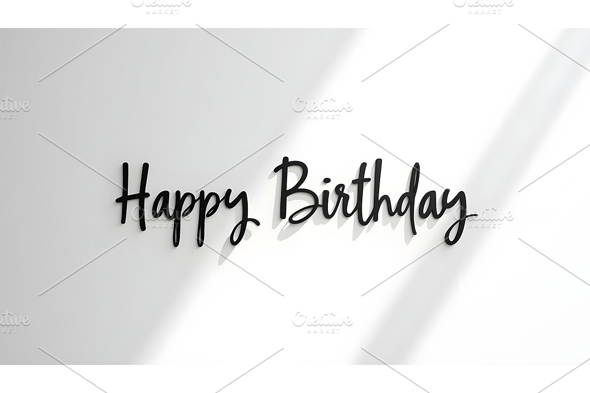 Minimalistic Birthday Card design, a Decorative Illustration by Elen_Art