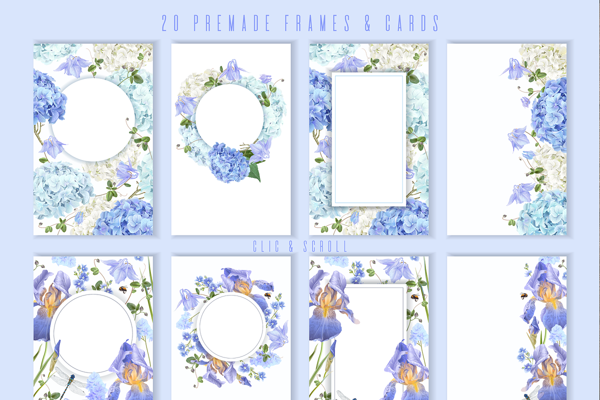 BLUE DREAM| CLIPART, a Decorative Illustration by Purple-Bird (Photo 15 of 20)