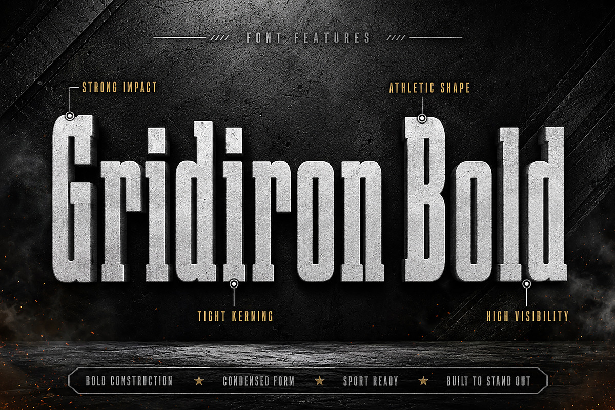 Gridiron Bold, a Slab Serif Font by Wow Magic (Photo 2 of 5)