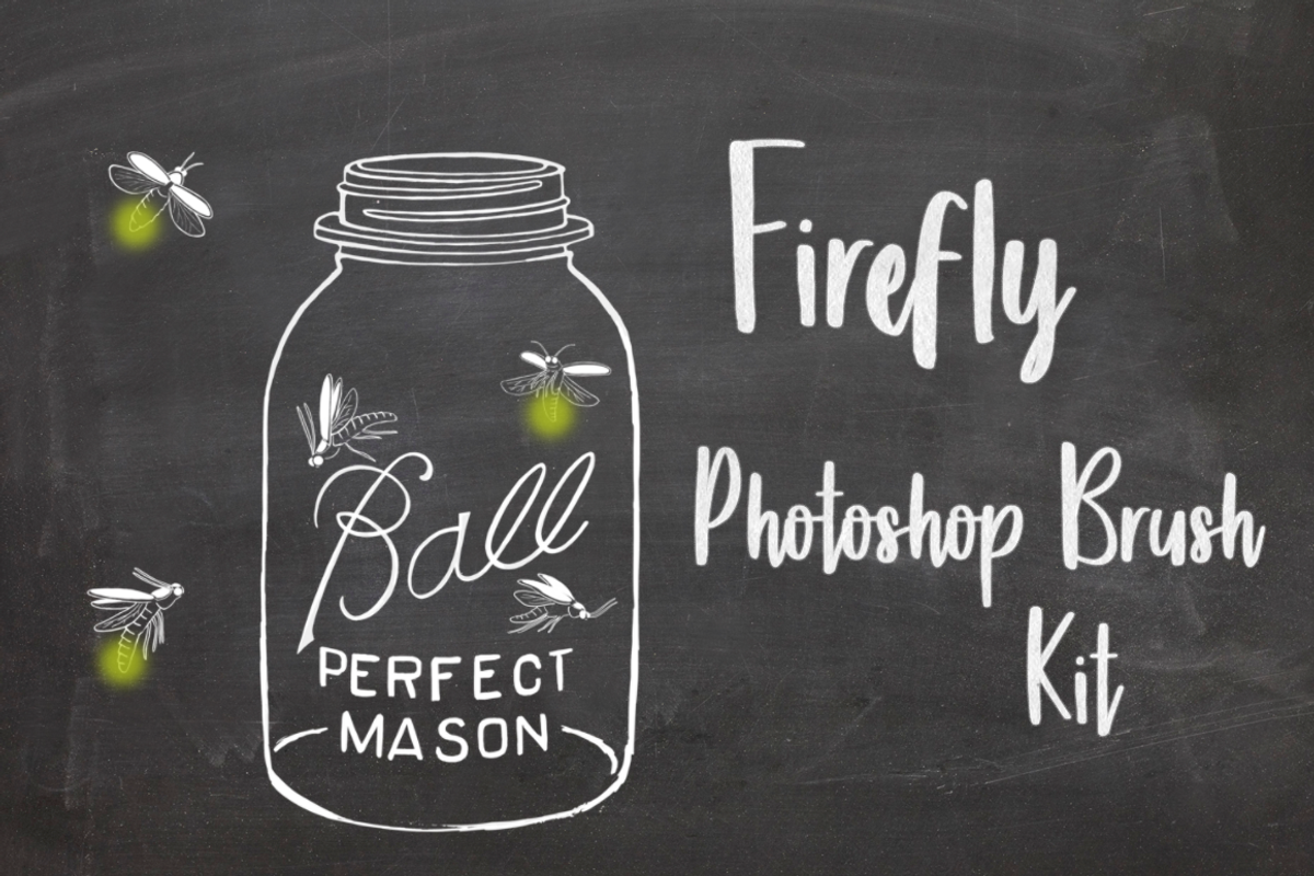 Firefly Mason Jar Photoshop Brushes, a Brush Add-On by Seven Seas Design Co. (Photo 1 of 5)