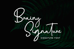 Brainy Signature Font