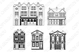 Houses Old Buildings Silhouette, an Object Illustration by Christos Georghiou