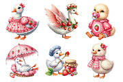 Strawberry Coquette Goose Sublimatio, an Illustration by Daily.Designs (Thumbnail 4 of 5)